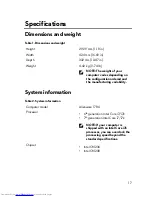 Preview for 17 page of Dell Alienware 15 R3 Setup And Specifications