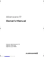 Предварительный просмотр 1 страницы Dell Alienware 17 Owner'S Manual