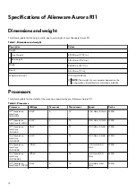 Preview for 12 page of Dell Alienware Aurora R11 Setup And Specifications