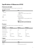 Preview for 9 page of Dell Alienware m15 R3 Setup And Specifications