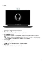 Предварительный просмотр 7 страницы Dell Alienware m15 R6 Setup And Specifications