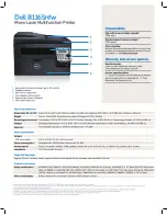 Preview for 3 page of Dell B1165nfw Specifications