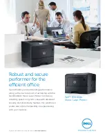 Preview for 1 page of Dell B3460DN Mono Laser Product Specifications