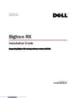 Preview for 1 page of Dell BigIron RX-16 Installation Manual