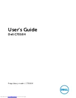 Preview for 1 page of Dell C7016H User Manual