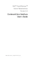 Preview for 1 page of Dell Command Line Interface User Manual
