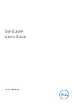 Dell D1918H User Manual preview