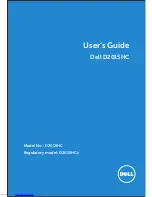 Preview for 1 page of Dell D2015HC User Manual