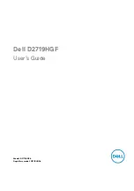 Preview for 1 page of Dell D2719HGF User Manual