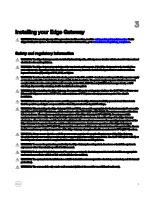 Preview for 11 page of Dell Dell Edge Gateway 3002 Installation And Operation Manual