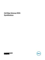 Preview for 1 page of Dell Dell Edge Gateway 3002 Specifications