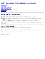 Preview for 1 page of Dell Dimension 5150 Service Manual