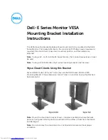 Preview for 1 page of Dell E Series Installation Instructions