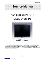 Dell E156FPc Service Manual preview