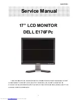 Dell E176FPc Service Manual предпросмотр