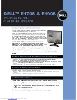 Предварительный просмотр 1 страницы Dell E190S - 19" LCD Monitor Specifications