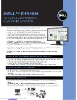 Dell E1910H - 19" LCD Monitor Specifications предпросмотр