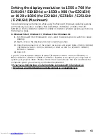 Preview for 65 page of Dell E1916H User Manual