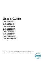 Preview for 1 page of Dell E1916HL User Manual