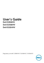 Dell E1916HV User Manual preview