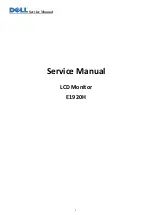 Preview for 1 page of Dell E1920H Service Manual