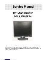 Preview for 1 page of Dell E193FPc Service Manual