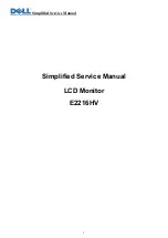 Dell E2216HV Simplified Service Manual preview