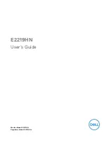 Dell E2219HN User Manual preview