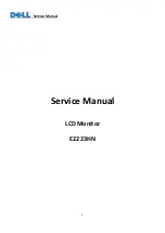 Предварительный просмотр 1 страницы Dell E2223HN Service Manual