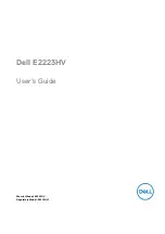 Предварительный просмотр 1 страницы Dell E2223HV User Manual