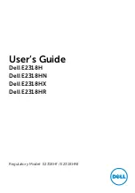 Dell E2318H User Manual preview