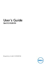 Preview for 1 page of Dell E2418HN User Manual