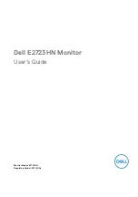 Preview for 1 page of Dell E2723 User Manual