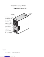 Preview for 1 page of Dell E521 - Dimension Motherboard UW457 0UW457 Owner'S Manual