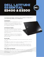 Preview for 1 page of Dell E5400 - Latitude - Core 2 Duo 2.4 GHz Specifications