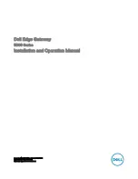 Preview for 1 page of Dell Edge 5000 Series Installation And Operation Manual