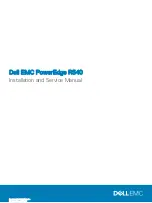 Предварительный просмотр 1 страницы Dell EMC PowerEdge R540 Installation And Service Manual