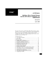 Preview for 1 page of Dell EMC2 AX100 Series Installing Manual