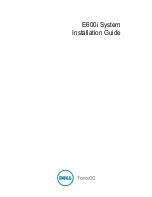 Preview for 1 page of Dell ExaScale E600i Installation Manual