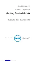 Dell Force10 S4820T System Getting Started Manual preview