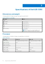 Preview for 10 page of Dell G15 5510 Setup And Specifications