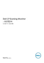 Preview for 1 page of Dell G2723H User Manual