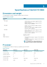 Preview for 11 page of Dell G5 15 5500 Setup And Specifications