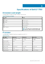 Preview for 11 page of Dell G7 7700 Setup And Specifications