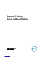 Preview for 1 page of Dell Inspirion 14 Setup And Specifications