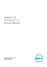 Preview for 1 page of Dell Inspiron 13 5000 Series 2-in-1 Service Manual