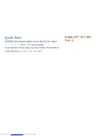 Preview for 1 page of Dell Inspiron 13-7347 2-in-1 Quick Start Manual