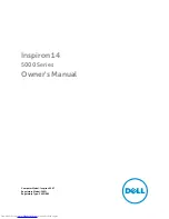 Dell Inspiron 14 5000 Series Owner'S Manual preview