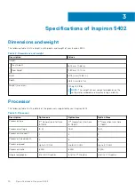 Preview for 10 page of Dell Inspiron 14 5402 Setup And Specifications