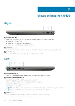 Предварительный просмотр 6 страницы Dell Inspiron 14 5409 Setup And Specifications